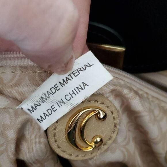 Charming Charlie Bag Shoulder Tote Handbag Black Vegan Leather WOMEN'S WOMAN'S - Picture 10 of 14